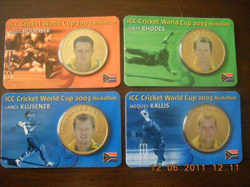 ICC 2003 Cricket World Cup Medallions of Players