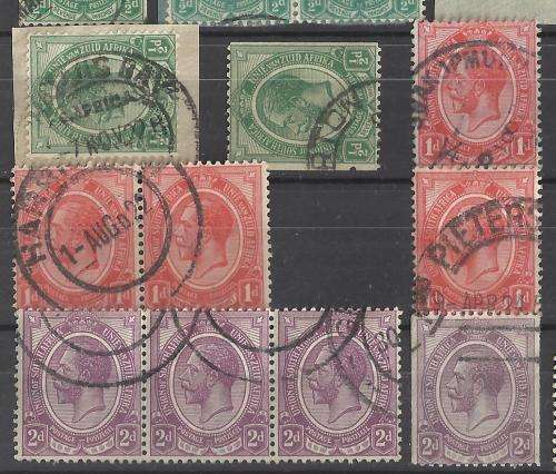 UNION OF SOUTH AFRICA - USED KING'S HEADS.