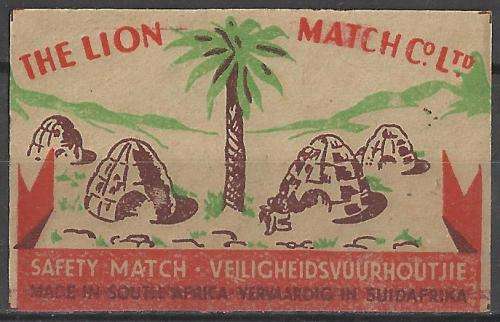 VINTAGE MATCH BOX LABEL AS ILLUSTRATED.
