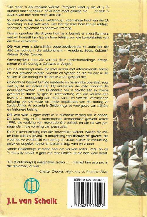 "DIE WAT WEN" DEUR JANNIE GELDENHUYS!