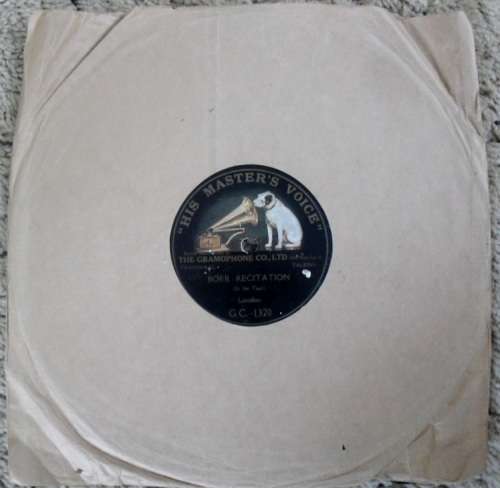 ANGLO-BOER WAR ERA - 78 RECORD, "BOER RECITATION (IN THE TAAL)"