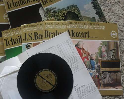 "THE GREAT MUSICIANS" - BOX FOLDER, 15 ISSUES - AS ILLUSTRATED!