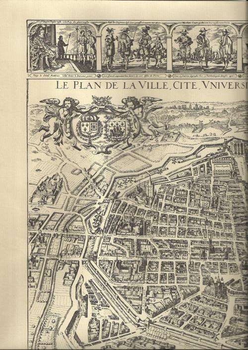 EARLY 1960's REPRODUCTION OF ANTIQUE MAP ON WATERMARKED PAPER