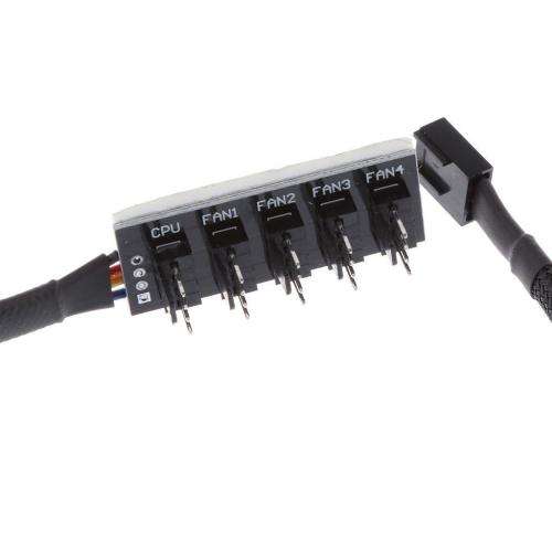PC fan hub - 5 Way Splitter Sleeved PWM Fan Hub