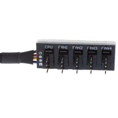 PC fan hub - 5 Way Splitter Sleeved PWM Fan Hub