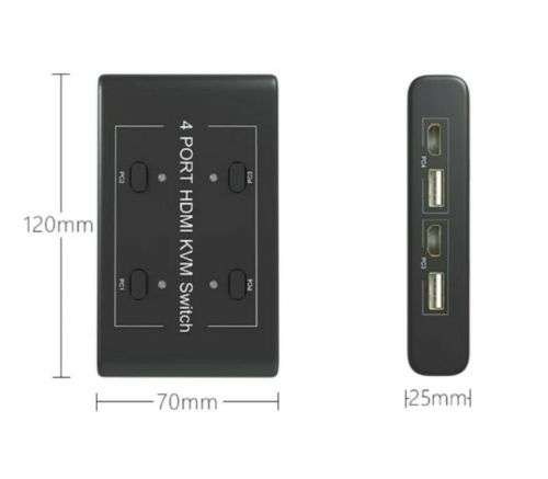 4 port HDMI KVM switch (includes 4 cable sets)