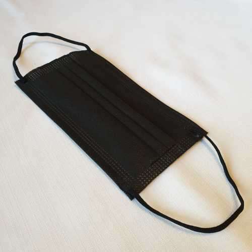BLACK Adult 3ply disposable masks (50)