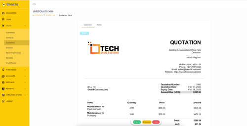 Breeze Invoicing Software - Starter / 12 months licence