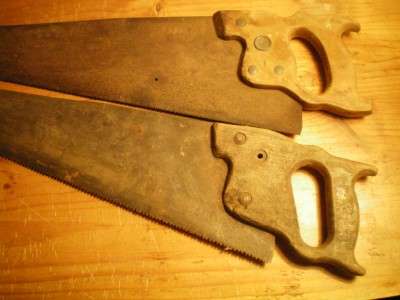 TWO VINTAGE WOOD SAWS - DILSTON CANADA