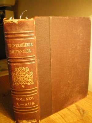 ENCYCLOPEDIA BRITANNICA.  VOL XXV.  A - AUS.  ADAM AND CHARLES BLACK 1902
