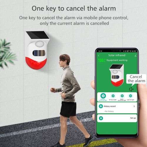 BuySave Home Security Outdoor Solar Powered Motion Sensor Smart