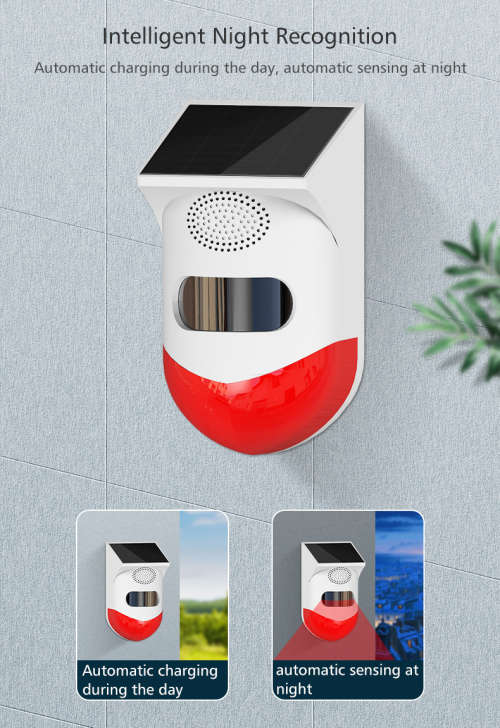 BuySave Home Security Outdoor Solar Powered Motion Sensor Smart