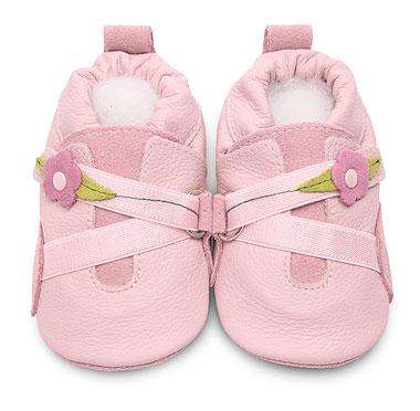 Shooshoos Sport Wrap Pink , soft suede sole