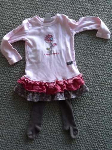 Naartjie dress and tights. 12-18months.