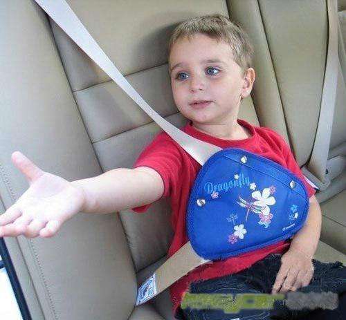 Safety harness, car seat belt restraint/positioner for kids - Pink