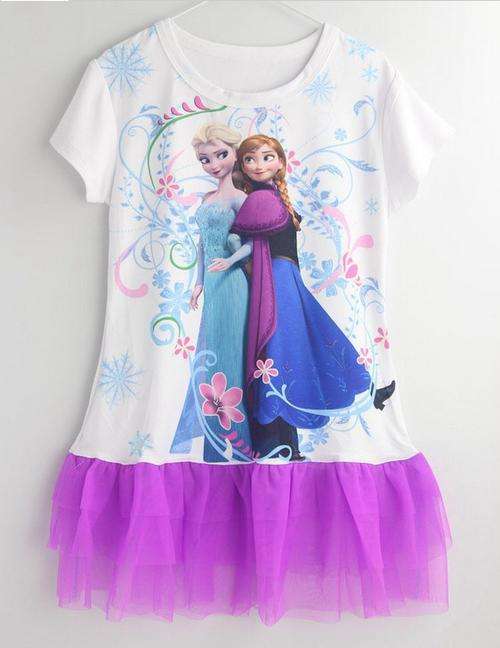 Sale Frozen Elsa/Anna tutu T-Shirt 2 years purple