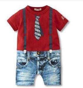 Printed tie romper Red 3-6 months