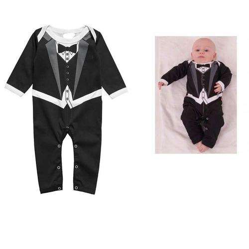 Printed Tuxedo Babygrow 12-18  months