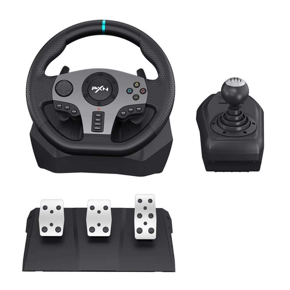 DW PXN V9 Gaming Steering Wheel 270/90 degree with 3 Pedals and Gear Shifter