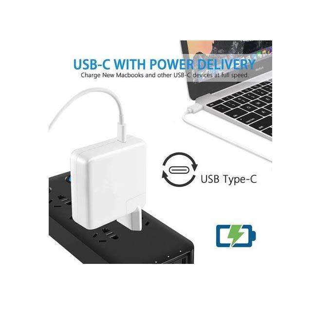 DW USB-C MagSafe MacBook Charger 87W - White