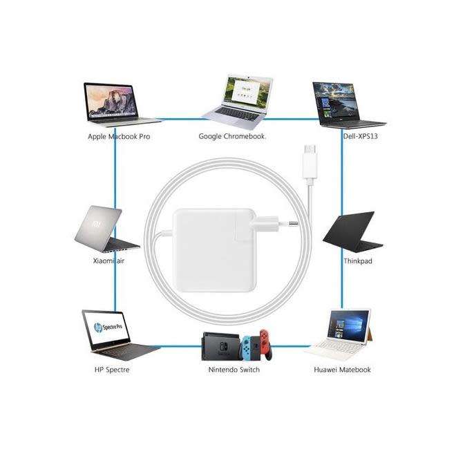 DW USB-C MagSafe MacBook Charger 87W - White