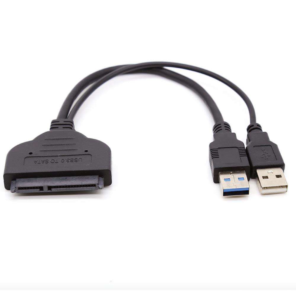 DW Dual USB 3.0 & USB 2.0 SATA Adapter Cable - Black