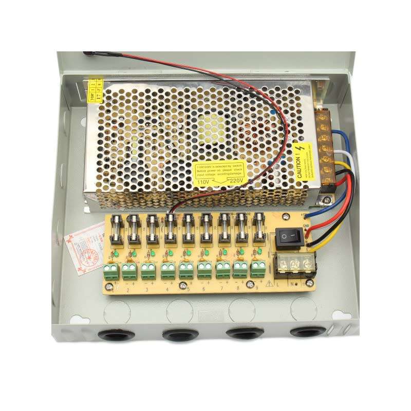 DW 9 Camera 9 Channel 12V Dc Power Supply 10AMP