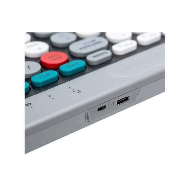 DW 2.4G + Bluetooth Dual Mode Wireless Rechargeable Keyboard and Mouse Combo Round Keycap - ZYG-806