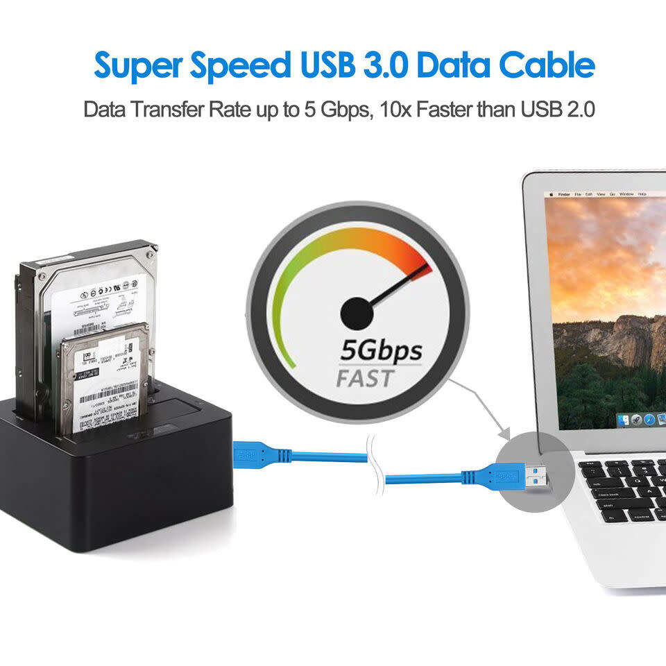 DW USB 3.0 High Quality Super Speed A Male To Male Cable 1.5M