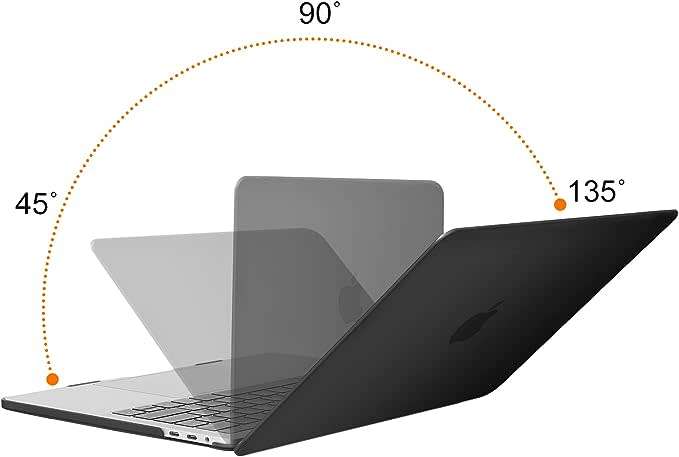 DW HardShell Case For MacBook Pro 13` Matte Black - A1706/A1708/A1989/A2159/A2251/A2289/A2338
