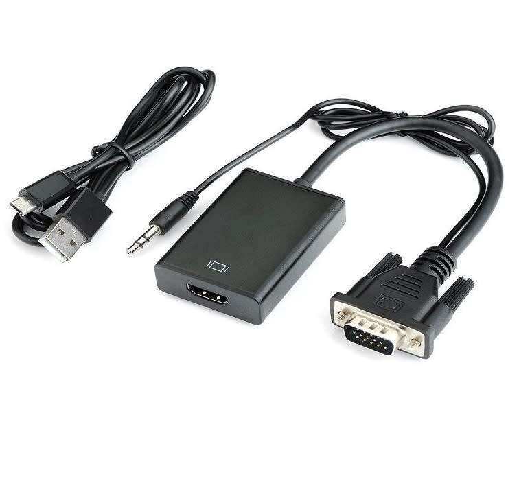 DW VGA to HDMI Adapter with Audio, HDTV