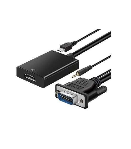 DW VGA to HDMI Adapter with Audio, HDTV