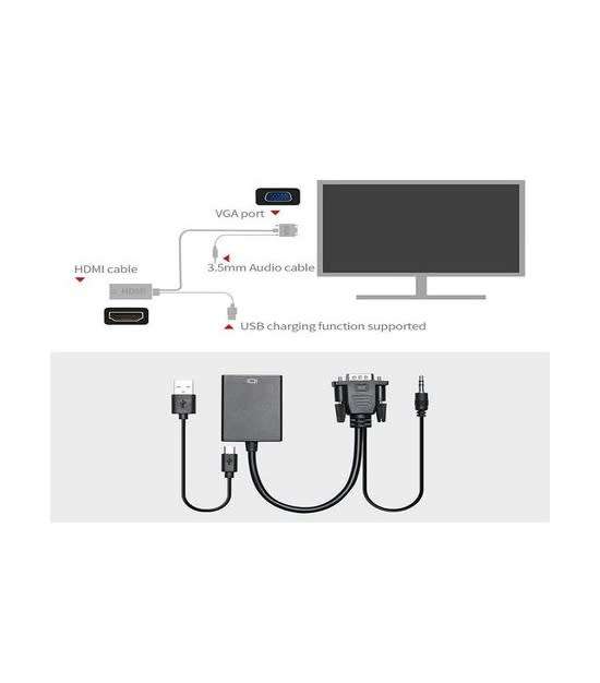 DW VGA to HDMI Adapter with Audio, HDTV