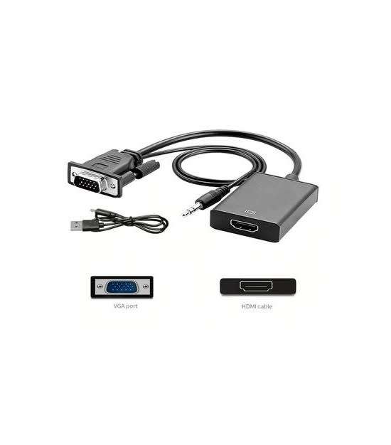 DW VGA to HDMI Adapter with Audio, HDTV