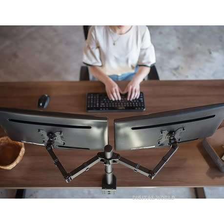 DW Dual Monitor LCD Stand For Arm Mount 17-27 inch LCD Screens.