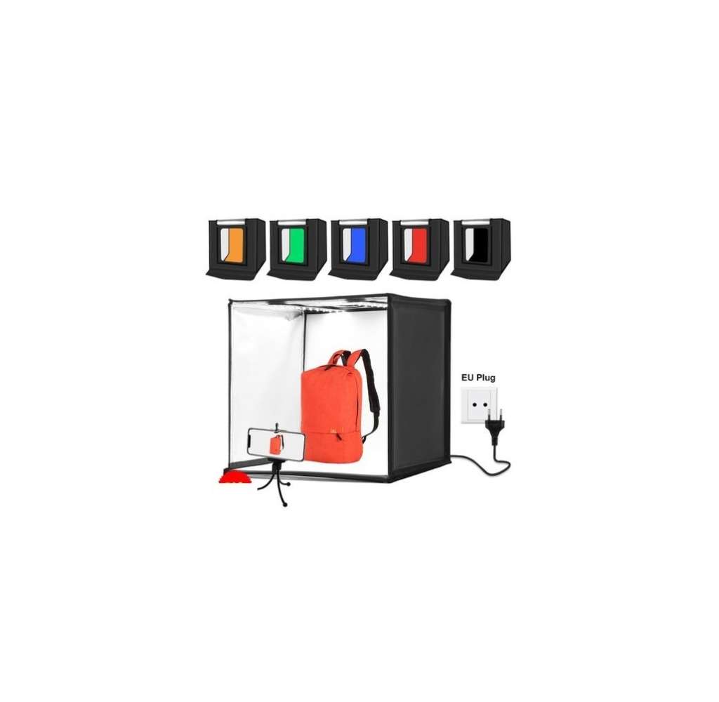 DW-PULUZ Portable 60 x 60 x 60 cm Light Box LED 5500K Mini 60W Photography Studio Box Kit