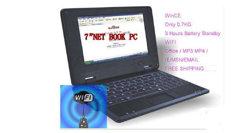 Mini laptop 7" screen , WiFi, 2 GB Storage , Windows CE 5.0 _ FRRE DELIVERY TO YOUR DOOR
