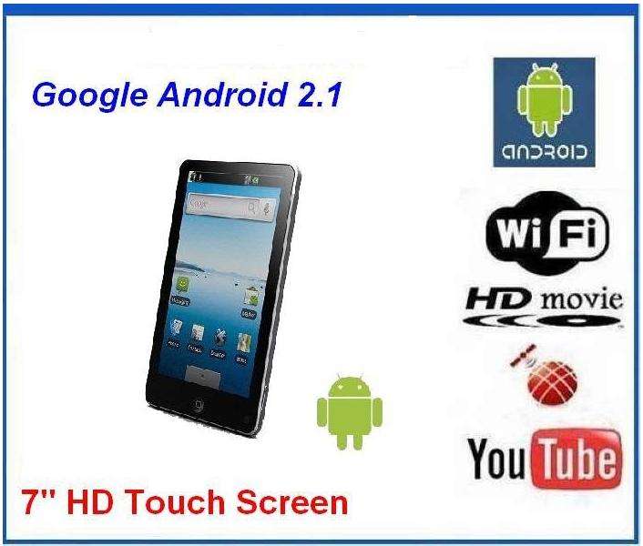 New release !!! 7 " Android 2.1 tablet PC -800 Mhz CPU,4 GB storage, WiFi, USB, 1.3 MP WEBCAM