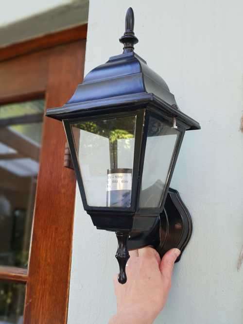 Pair of outside wall lanterns