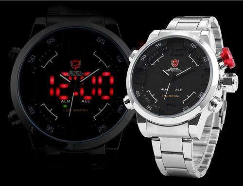 Gulper 3D Shark Sports watch, SILVER-WHITE.  Local stock