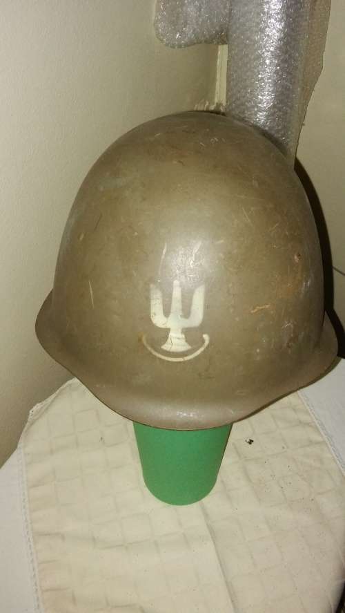 ORIGINAL POLAND STEEL HELMET WITH EAGLE