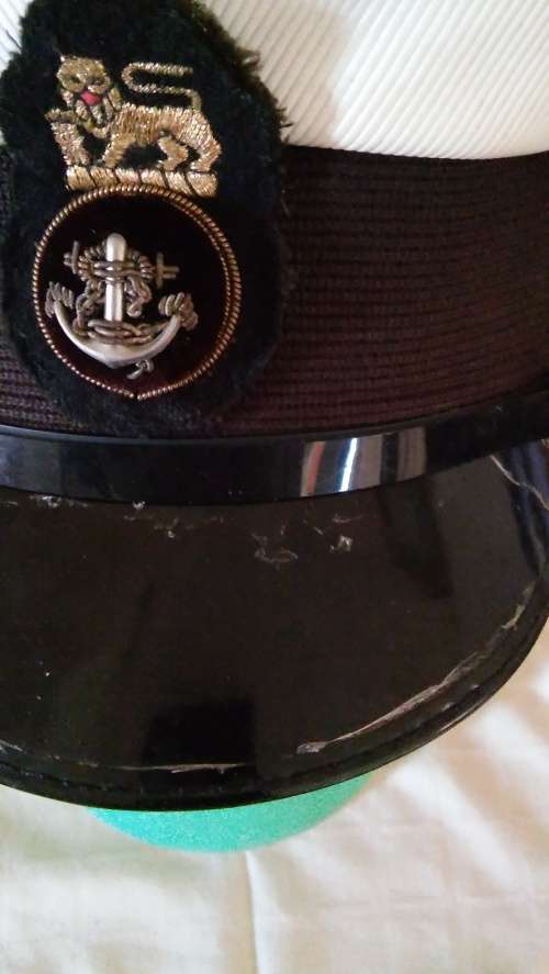 OLD S.A. NAVY CAP  WITH OLD BADGE