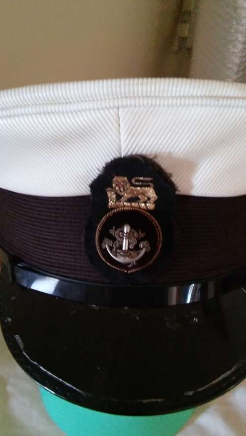 OLD S.A. NAVY CAP  WITH OLD BADGE