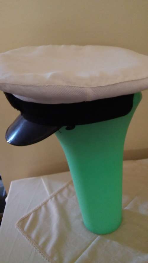 OLD RAILWAY AND HARBOR CAP WITH BULLION WIRE BADGE