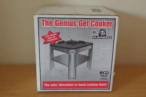 A FANTASTIC AND VERY PRACTICAL ORIGINAL CAMPING "GEL COOKER" IN ITS ORIGINAL SEALED BOX