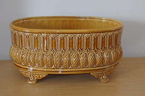 A SUPERB ORIGINAL "CASA PUPO" LARGE OVAL FOOTED PLANTER BOWL WITH INCREDIBLE DETAILING