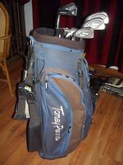 AWESOME POWERBILT 7 PIECE LEFT HANDED GOLF SET!!! AMAZING R1 NO RESERVE!!!!