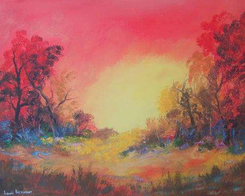 SUNSET IMAGE(700mm x 560mm x 30mm)Oil on stretched canvas