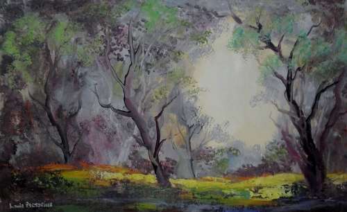 MISTY MORNING (oil on stretched canvas)