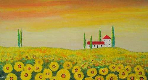 Flowers Yellow (1100mm x 650mm) !!